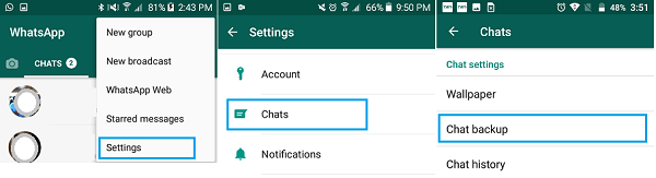 Transferir mensajes de WhatsApp de Android