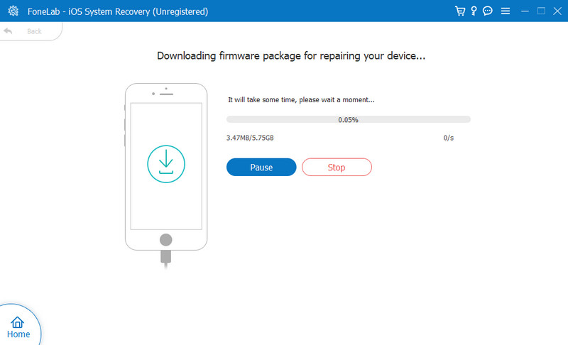 Aiseesoft iOS System Recovery Descargar paquete de firmware Reparación