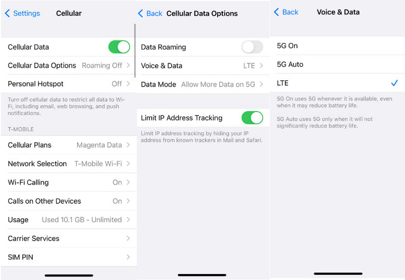 Configuración Celular Voz y Datos LTE