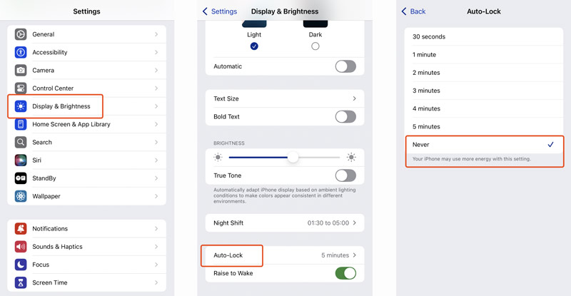 Desactivar el bloqueo automático en iPhone iOS 18