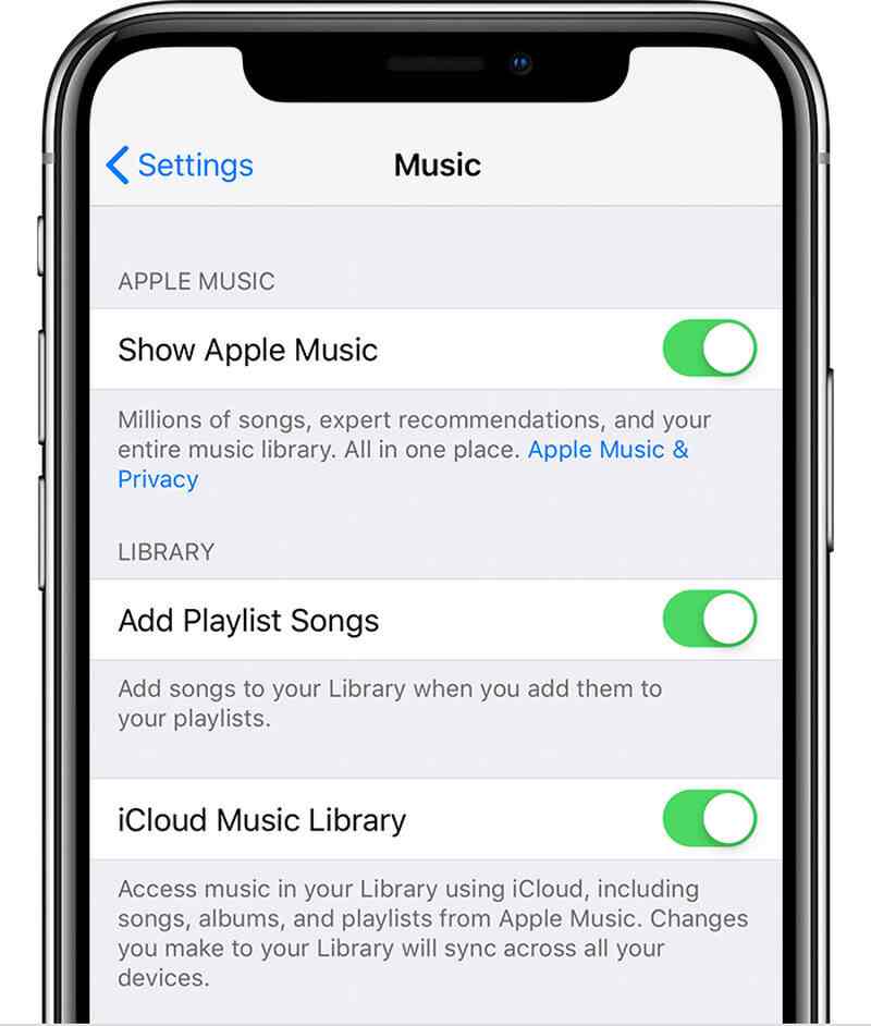 Localizar la biblioteca de música de iCloud