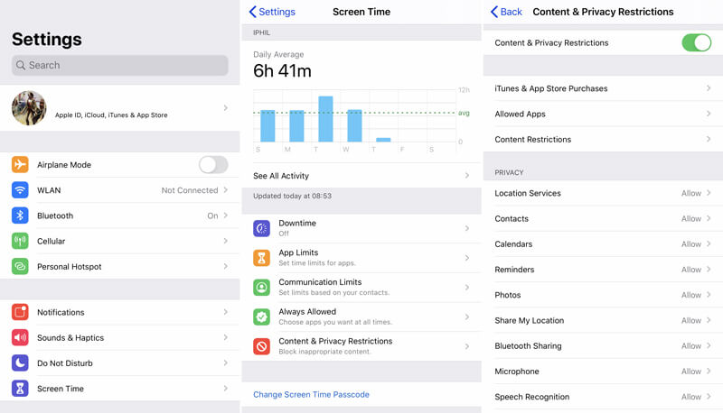 Desactivar Controles Parentales iPhone