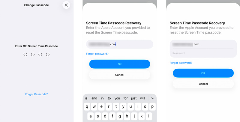 Recuperación de código de acceso de Tiempo en pantalla en iPhone iOS 26