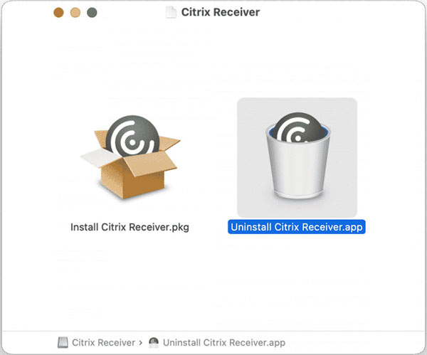 Desinstale la aplicación Citrix Receiver de Mac