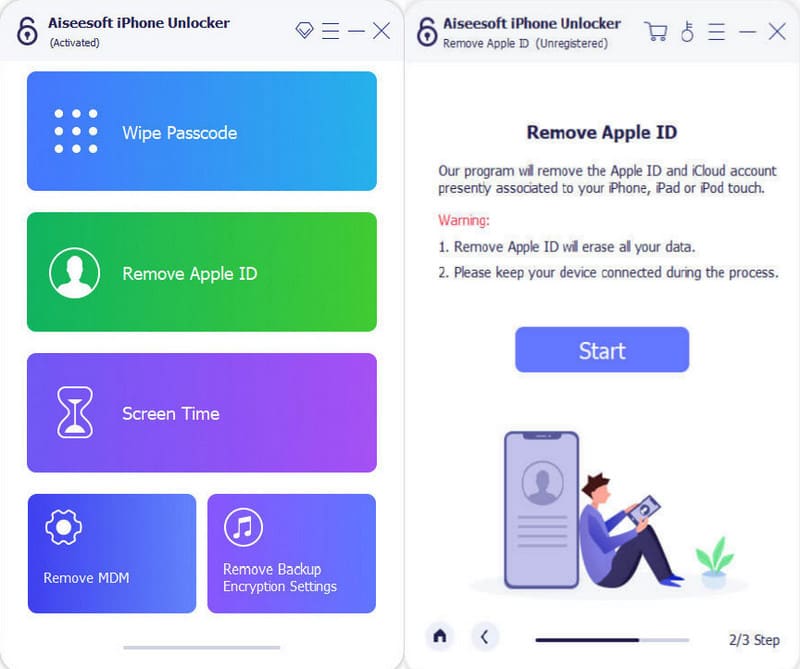 Aiseesoft Eliminar ID de Apple