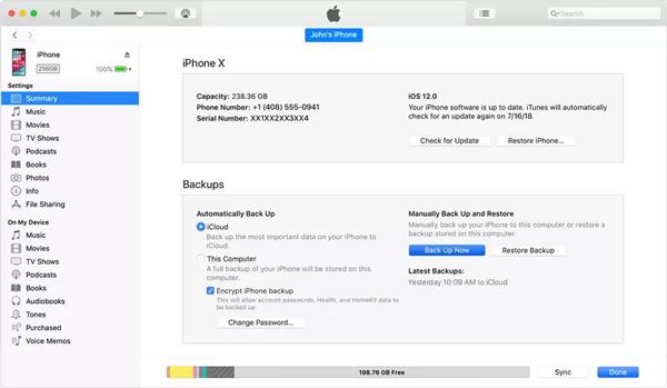 Actualizar iOS con iTunes