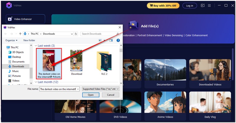 Agregar el archivo de vídeo