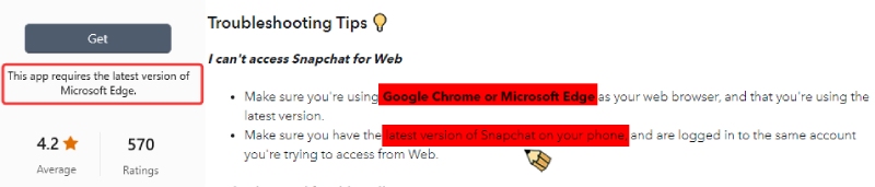 Restricción de la aplicación Windows Web de Snapchat