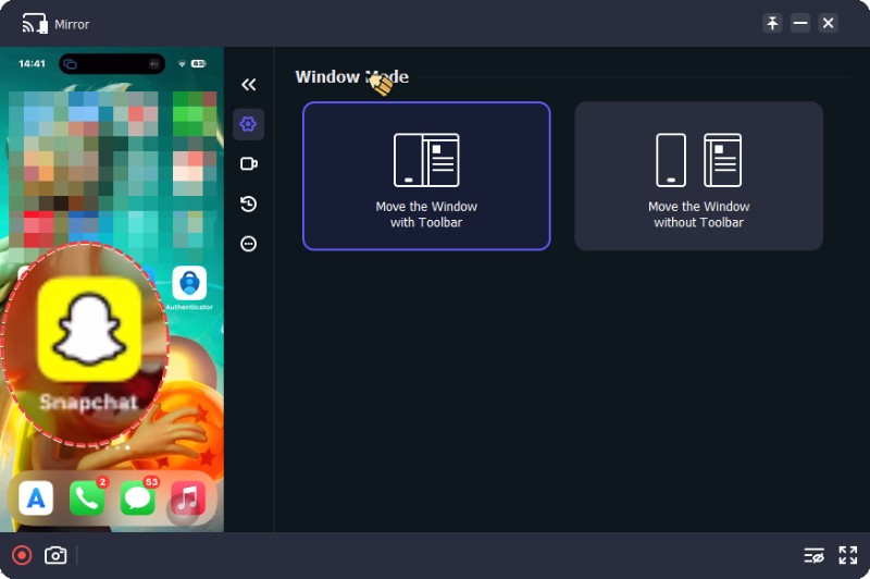 Use Snapchat en el escritorio mediante la duplicación