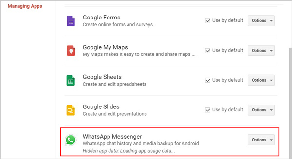 Ver copia de seguridad antigua de WhatsApp en Google Drive