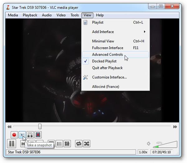 Captura de pantalla de VLC