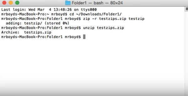 Descomprimir un archivo zip con terminal