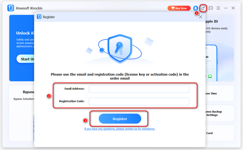 Código de registro Iniciar sesión