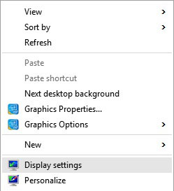 Configuración de pantalla de escritorio en Windows 10