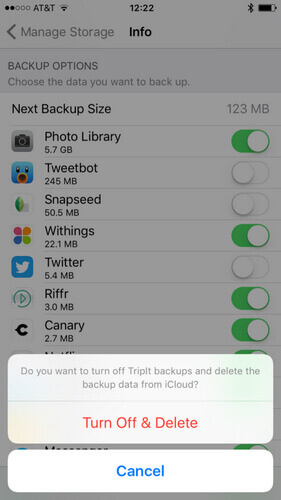 Copia de seguridad de aplicaciones de iPhone en iCloud