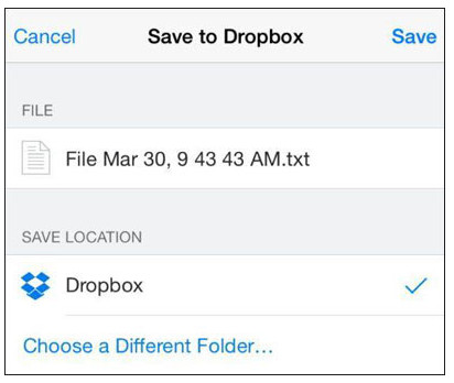 Copia de seguridad de las notas del iPhone en Dropbox