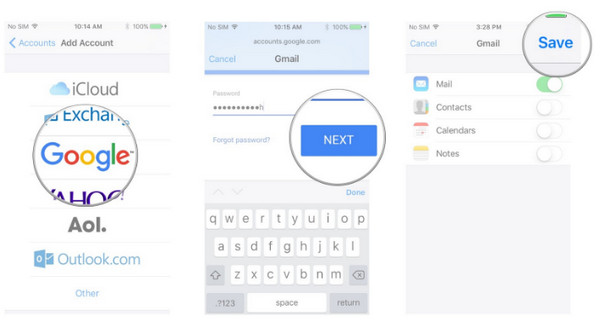 Copia de seguridad de notas de iPhone con Gmail