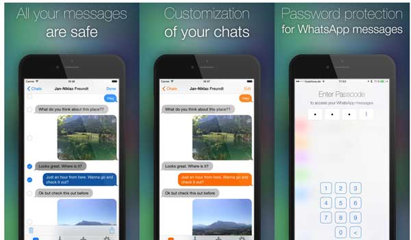 Contraseña para mensajes de WhatsApp para iPhone