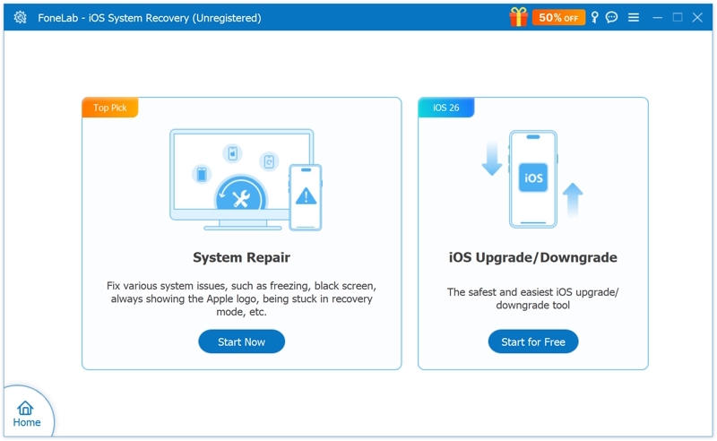 Reparación del sistema iOS