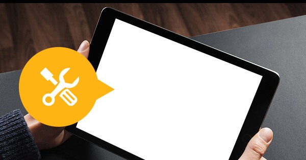 Reparar la pantalla blanca del iPad