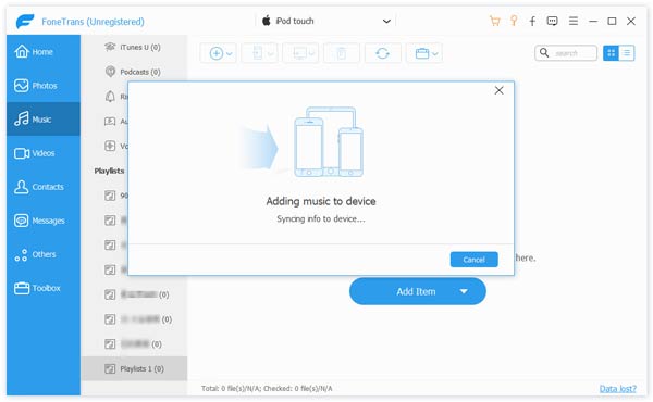 Convertir formato de audio o video con iPod Manager