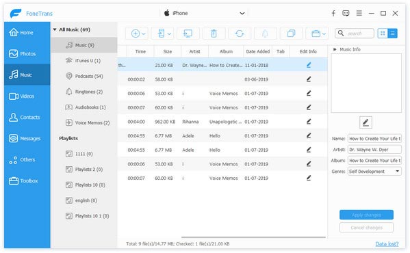 Editar información ID3 con iPod Manager