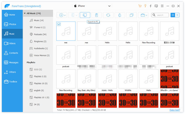 Transferir música de iPhone a iTunes