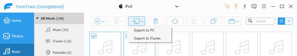 Exportar a la biblioteca de iTunes