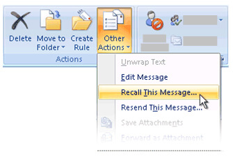 Recuperar este mensaje en Outlook 2007