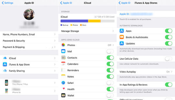 Sincronizar iPhone con iCloud