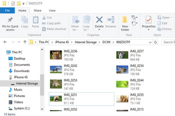 Descargar fotos del iPhone a la PC con el Explorador de archivos de Windows