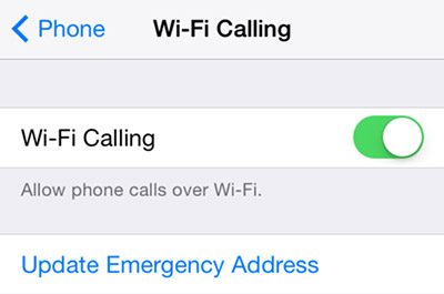 Llamadas Wi-Fi en iOS 8