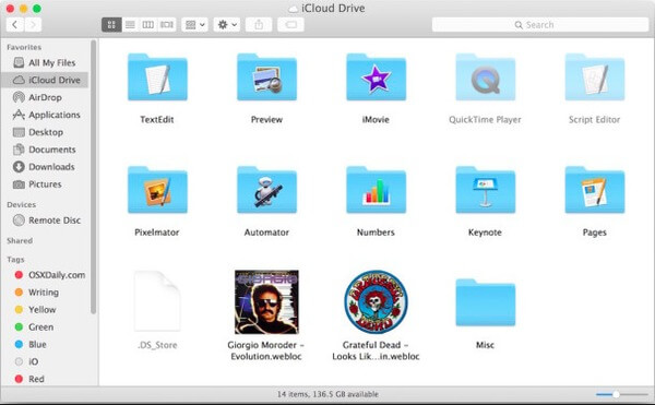 Transferir archivos de iPad usando iCloud Drive