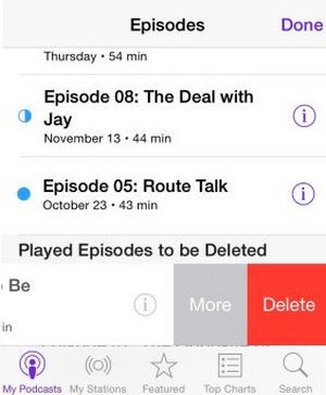Cómo liberar almacenamiento en el iPhone: eliminar el correo de voz del podcast