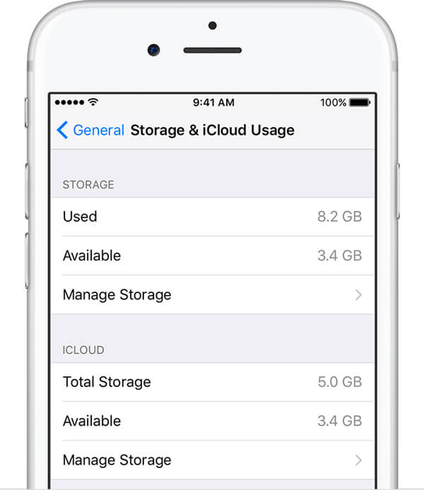 Almacenamiento de iPhone