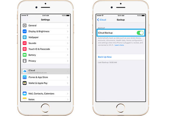 Copia de seguridad de iPhone con iCloud