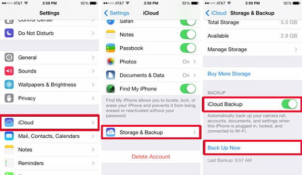 Hacer una copia de seguridad de los marcadores de Safari en iCloud