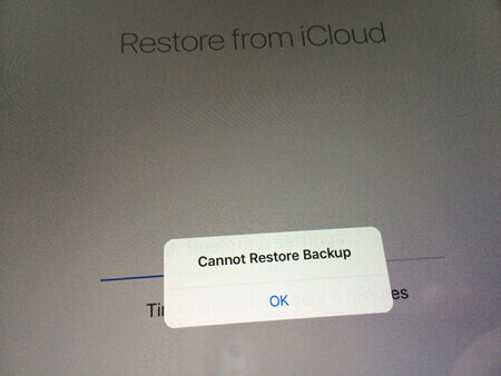 No se puede restaurar la copia de seguridad de iCloud