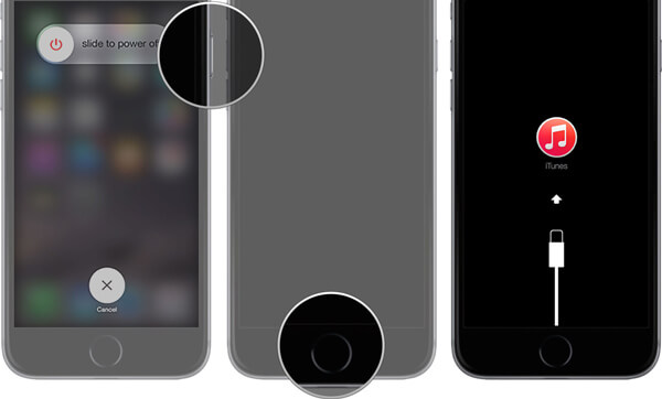iPhone atascado en el modo DFU del logotipo de Apple