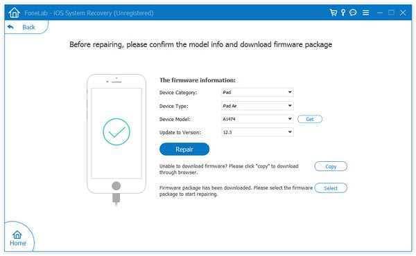 Descargar firmware