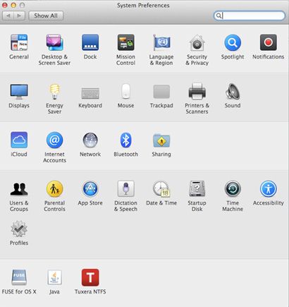 Mac iCloud en Preferencias del Sistema