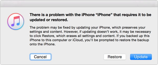 Modo de recuperación de iTunes para iPhone