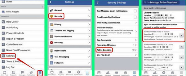 Cerrar sesión en Facebook Messenger desde la aplicación de Facebook