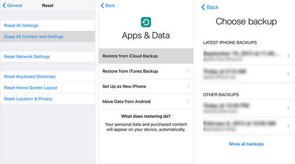 Restaurar iPhone desde iCloud Backup