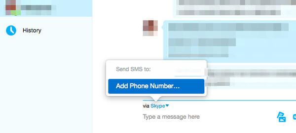 Enviar mensajes usando Skype
