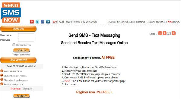 Enviar SMS Ahora