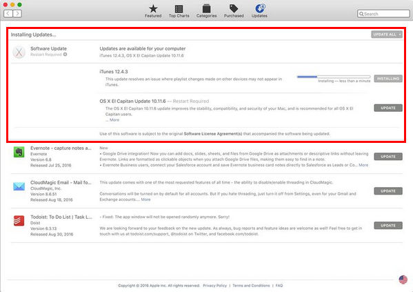 Actualizar iTunes en Mac