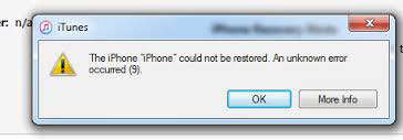 iPhone no se restaurará desde iTunes
