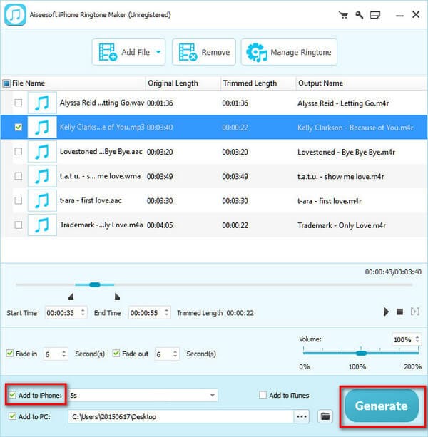 Crear y sincronizar tonos de llamada de iPhone