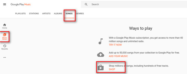 Comprar música en Google Play